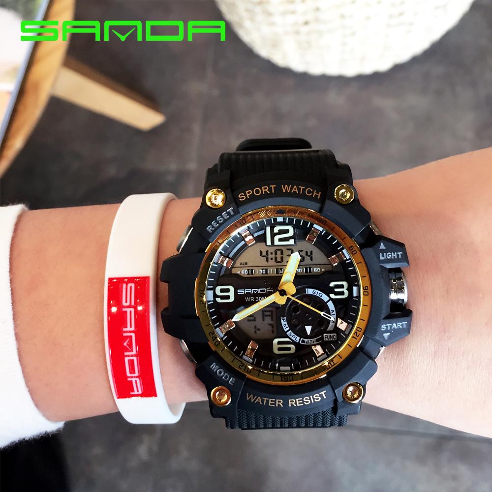 Sanda Luxury Brand Men Sport Digital Led Watch G Military Multifunction Shock Wristwatch 3atm Waterproof Relogio Special Offer 759