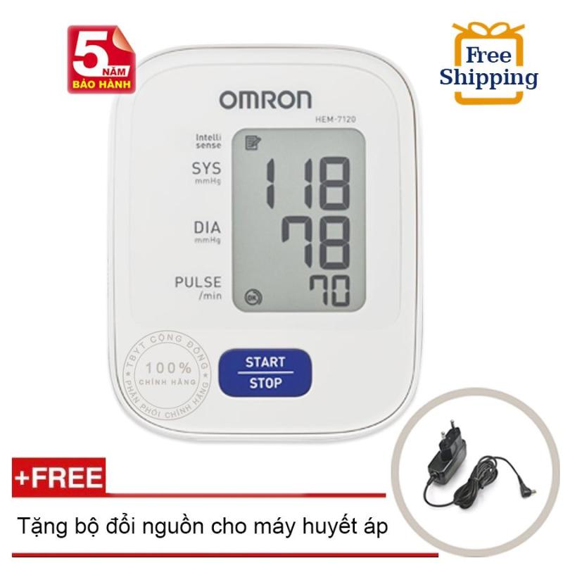 Máy đo huyết áp bắp tay Omron HEM-7120 + Tặng bộ đổi nguồn (OEM) nhập khẩu