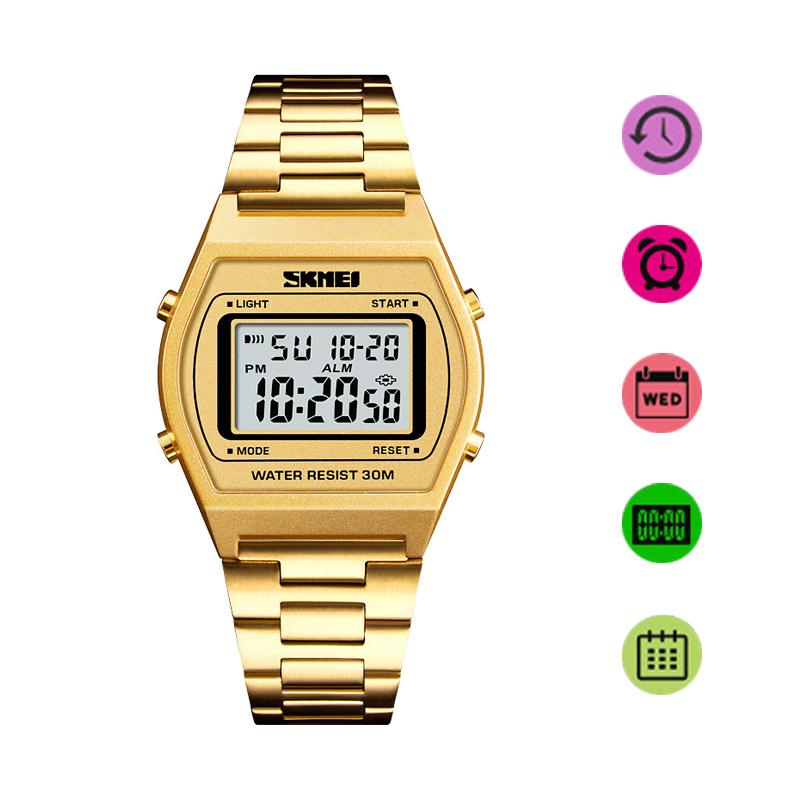 SKMEI Brand Watch Men Fashion Outdoor SportLuxury Digital Watch StopWatch Alloy Strap Business Work 12/
