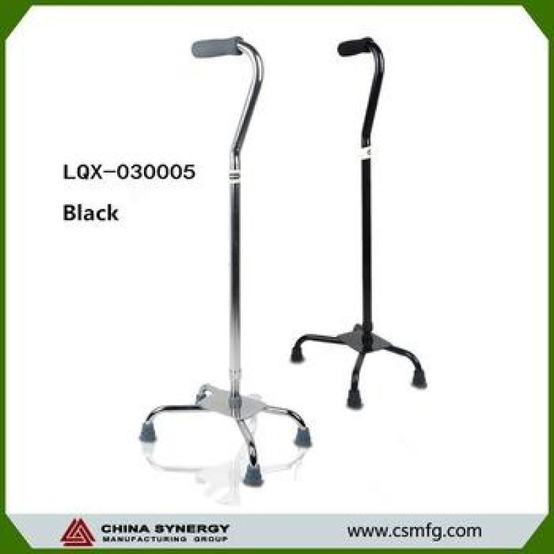 Gậy chống 4 chân cho người già hợp kim nhôm mạ đồng - loại cong nhập khẩu