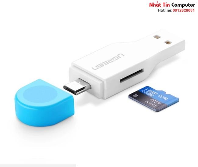 Đầu OTG tích hợp đọc thẻ nhớ Micro USB OTG Card Reader Ugreen 30358 6