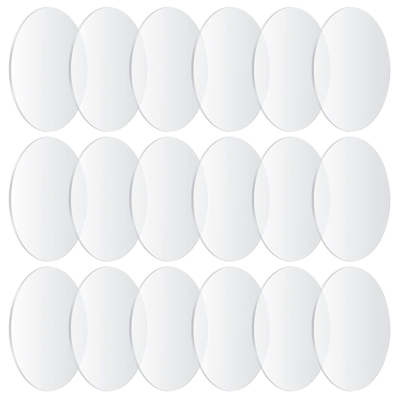 18 Pcs Clear Acrylic Disc 4 Inch Circle Acrylic Sheet Thick Circle Acrylic  Rounds Blanks Acrylic Panel for DIY Crafts 
