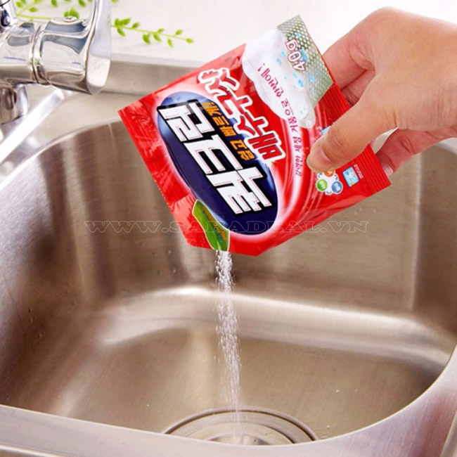 BỘT THÔNG TẮC CỐNG HÀN QUỐC SIÊU NHANH (Vỏ hộp màu đỏ) - THÔNG CỐNG SIÊU SẠCH CHỈ TRONG VÀI PHÚT