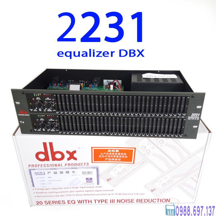 lọc tiếng âm thanh equalizer DBX 2231 G loại to 62 gạt