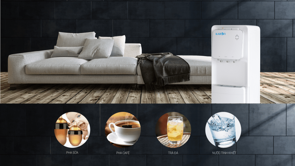 Cây nước nóng lạnh hút bình Karofi HC19 Cây nước nóng lạnh hút bình Karofi HC19