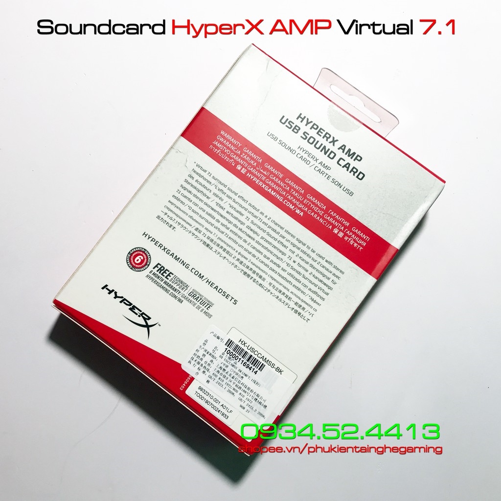 ◙✖◙ Sound card âm thanh 7.1 HyperX AMP new nguyên seal