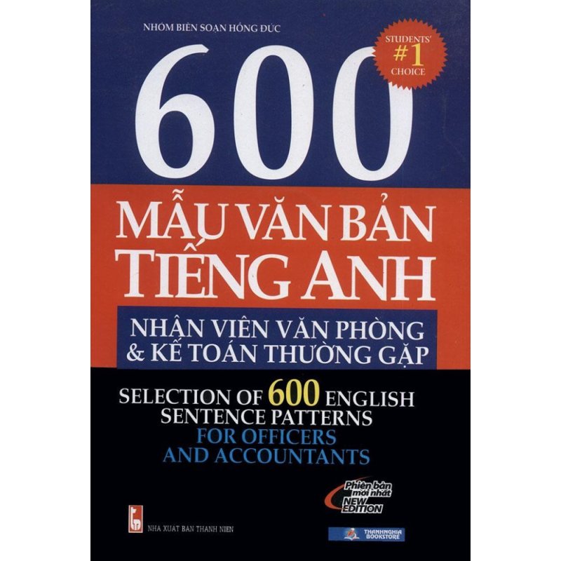 Mua 600 mẫu văn bản tiếng Anh nhân viên văn phòng & kế toán thường
gặp