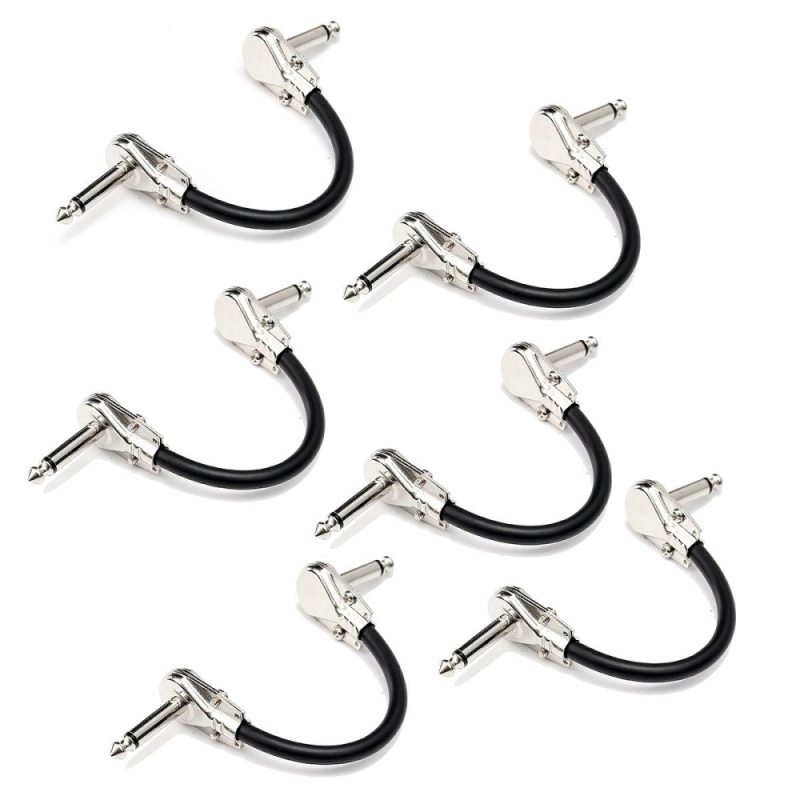 6Pcs Low Noise Guitar Effect Pedal Board Patch Cable Cord With
Right Angle Plug 15cm - intl