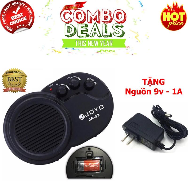 Ampli Đàn Guitar Mini Joyo JA-02 - Hàng công ty - Amplifier Clean Distortion Effects - Bộ khuếch đại Loa 3W + TẶNG kèm bộ nguồn 9V - 1A và Pin xịn 9V