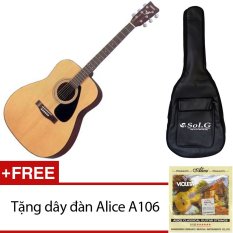 Chỗ bán Đàn guitar Yamaha F310 + bao đàn guitar 03 lớp Sol.G + Tặng dây đàn Alice A406  