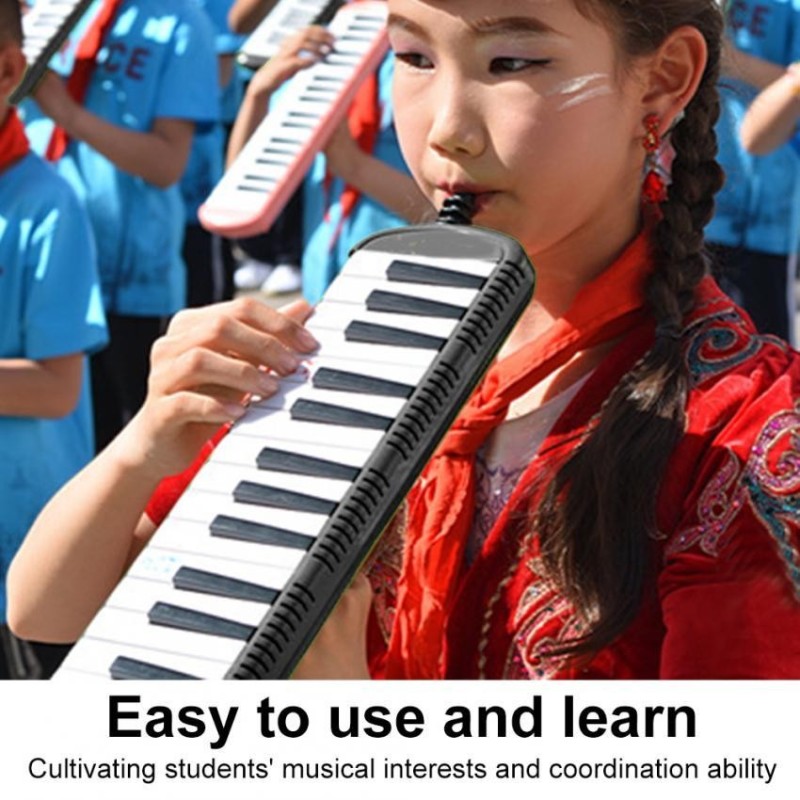 IRIN Keyboard Harmonica Musical Education Instrument for Beginner Kids Children(Black 37 Keys) - intl