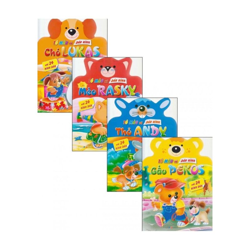 Mua Tô Màu Và Dán Hình (Bộ 4 Cuốn)