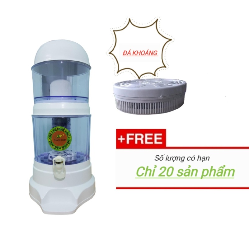Bình lọc nước 15 lít ( đầy đủ linh kiện ) tặng thêm 1 hộp đá khoáng
