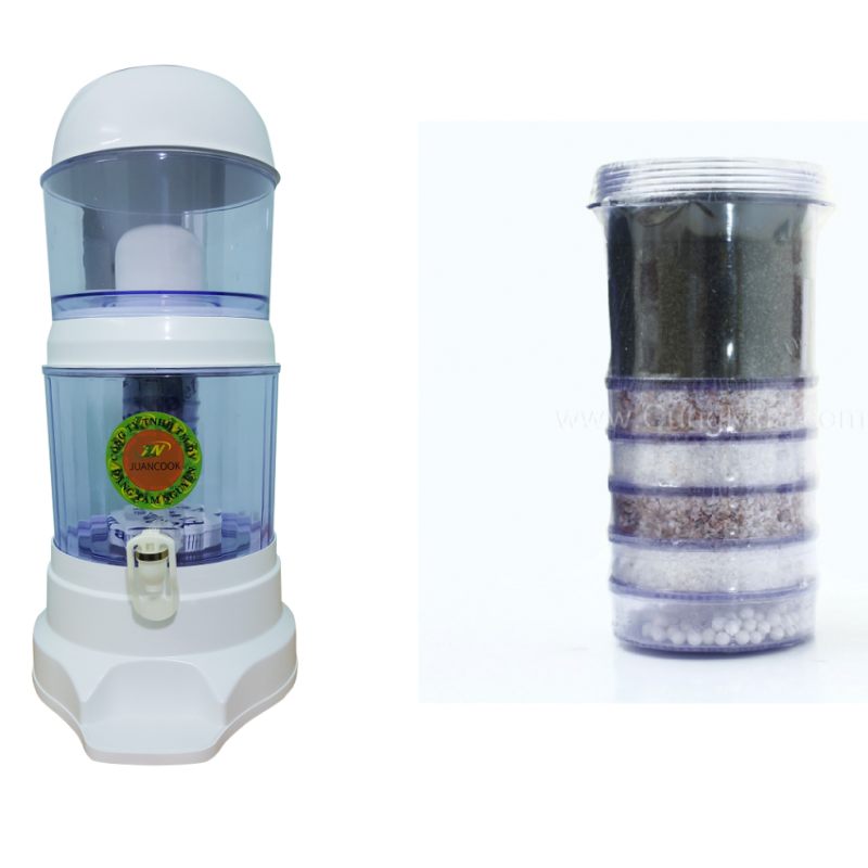 Bình lọc nước 15 Lít kèm lõi than 6 tầng