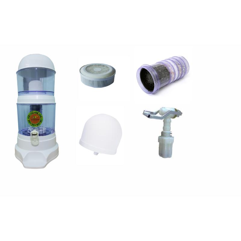 Bình lọc nước 23 lít + than 5 tầng,nấm sứ,vòi và đá khoáng