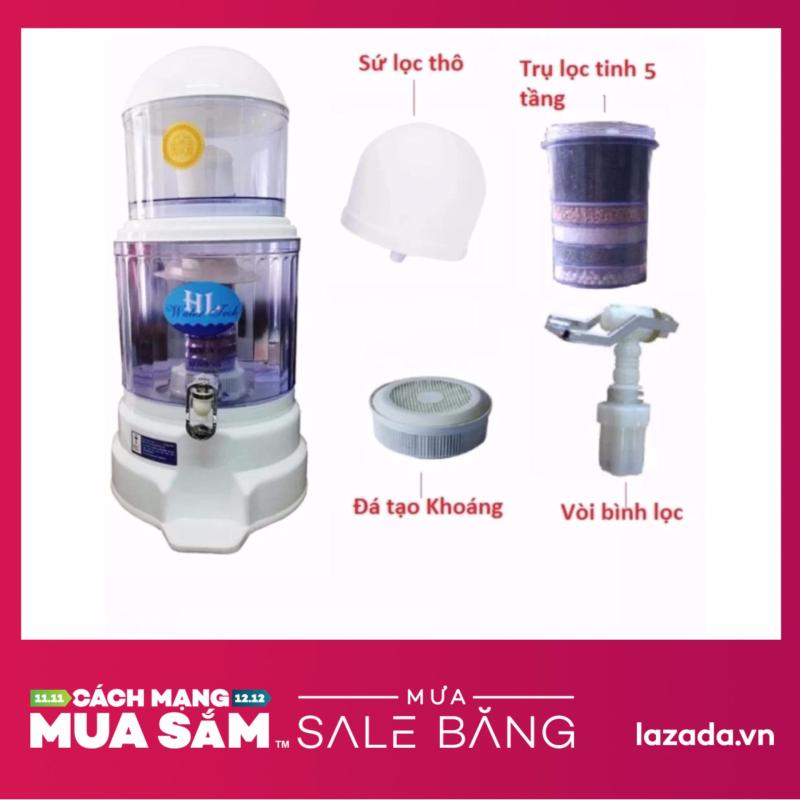 Bình lọc nước uống trực tiếp cao cấp Hưng Long 23L (Trắng)