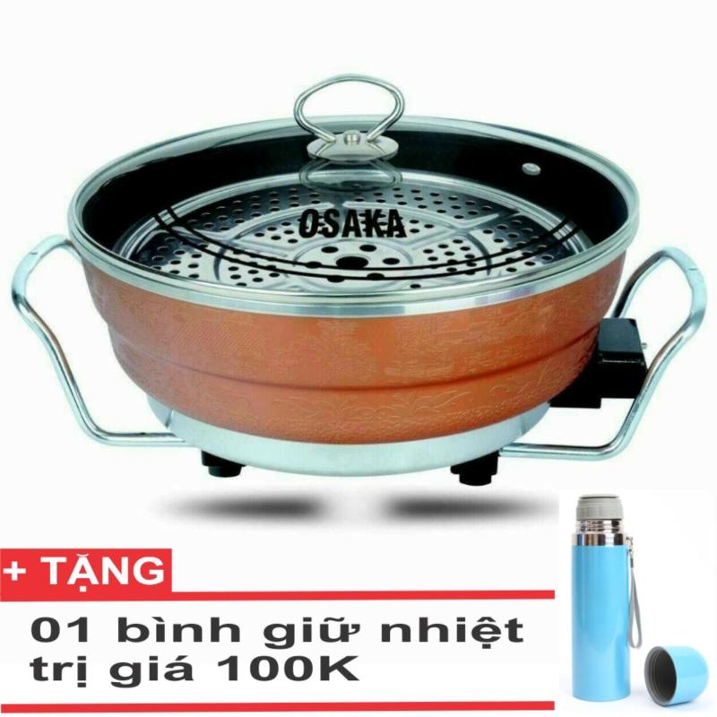 Chảo lẩu điện đa năng Osaka Nhật + tặng 01 bình giữ nhiệt.