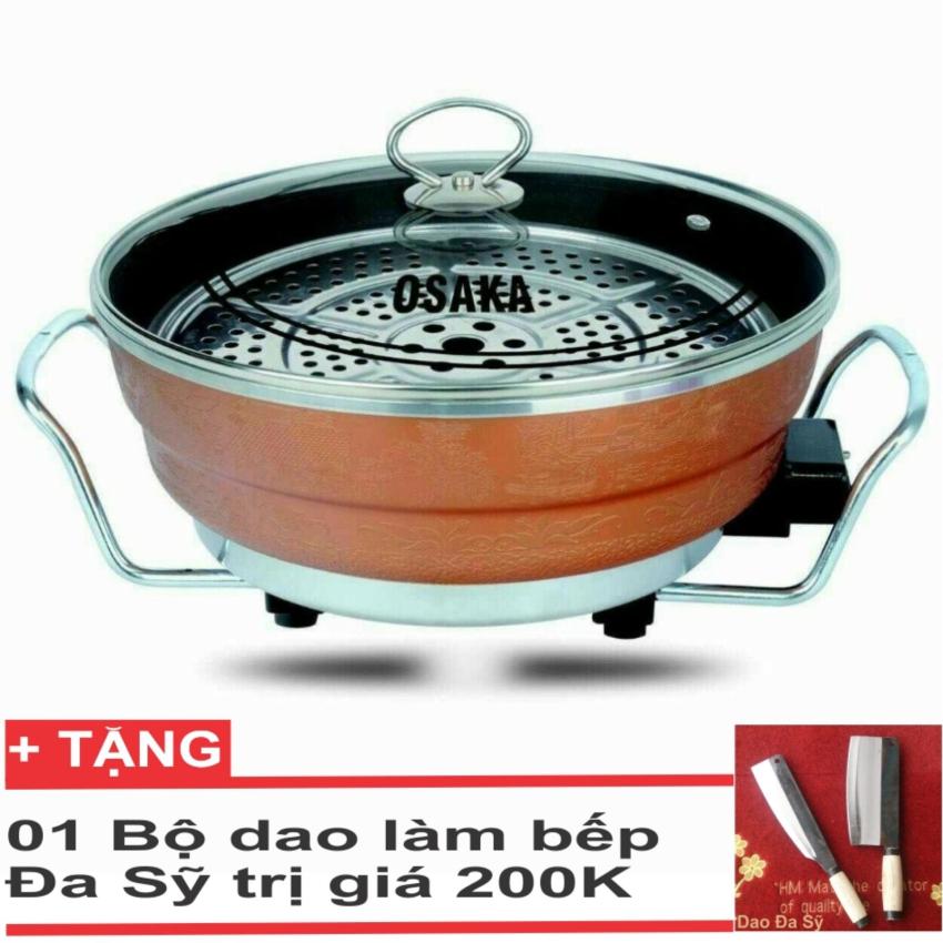 Hình ảnh Chảo lẩu điện đa năng Osaka Nhật + tặng 01 bộ dao Đa Sỹ.
