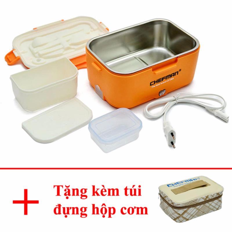 Giá bán Hộp cơm cắm điện Chefman CM-112i (Màu Da Cam) + Tặng kèm túi đựng