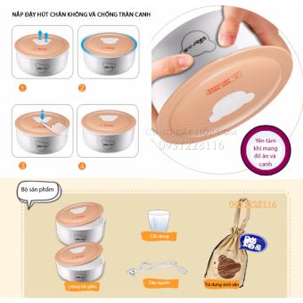 Hộp Cơm Văn Phòng Cao Cấp Lót Gốm Cách điện Kép Bear DFH-S2516(trắng) June 2018 - 5 Hộp cơm văn phòng cao cấp lót gốm cách điện kép Bear DFH-S2516(trắng) - 5