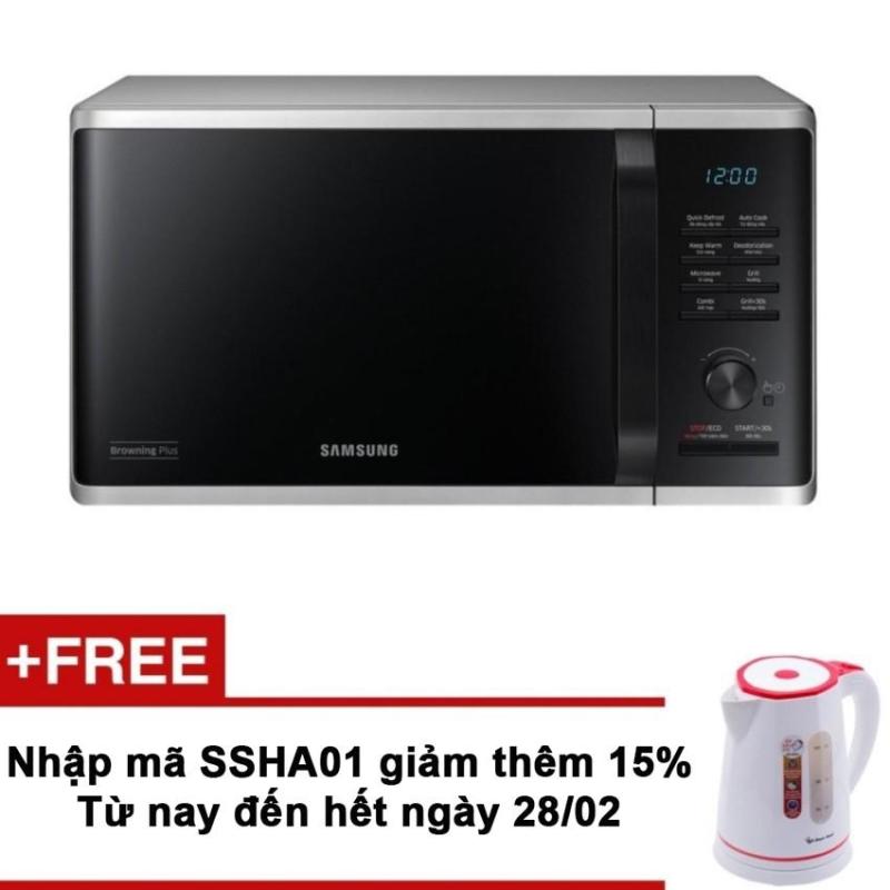 Lò vi sóng có nướng SAMSUNG MG23K3515AS/SV 23L + Tặng Ấm siêu tốc Smartcook 1.8 L KES-0696 trị giá 415.000 VNĐ