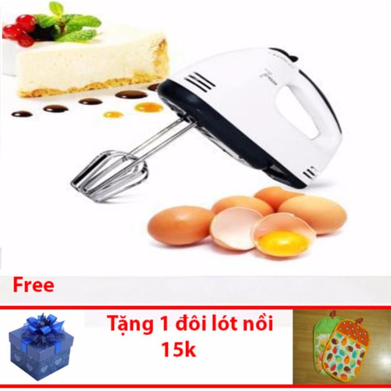 Giá bán Máy Đánh Trứng Cầm Tay 7 Cấp Tốc Độ 6610 + Tặng 1 đôi lót nồi