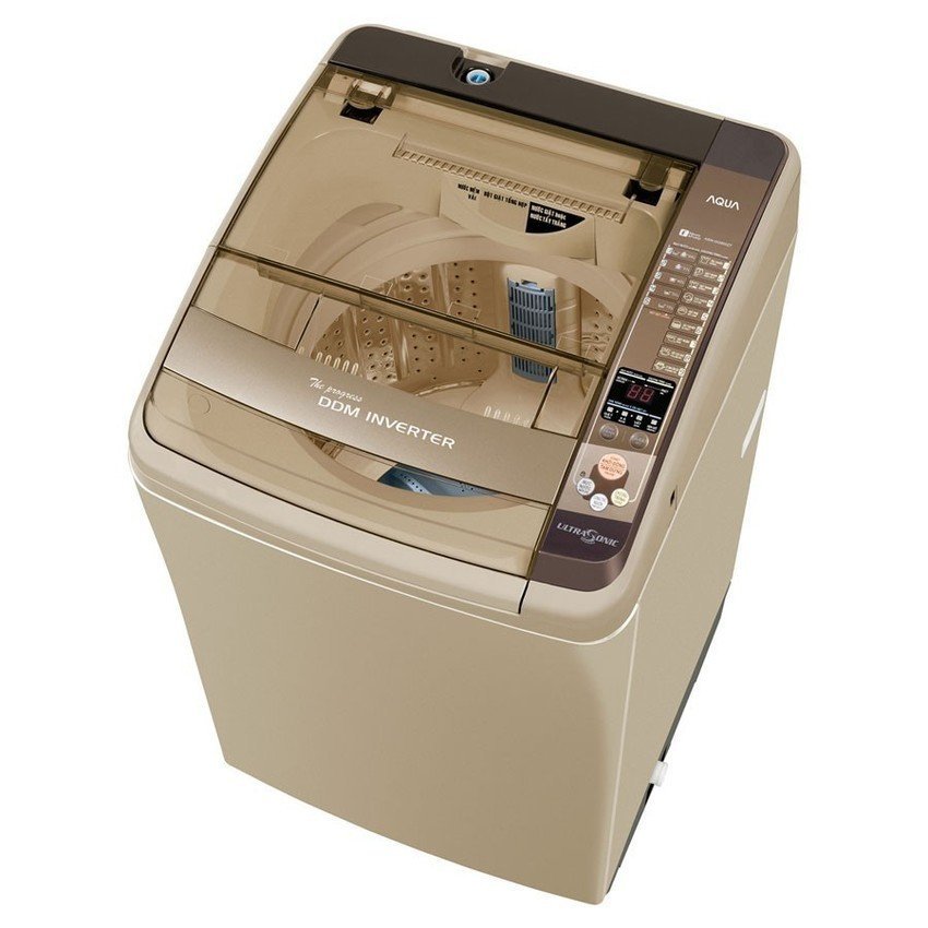 Hình ảnh Máy giặt cửa trên Aqua AQW - DQ900ZT 9kg (Vàng kim)