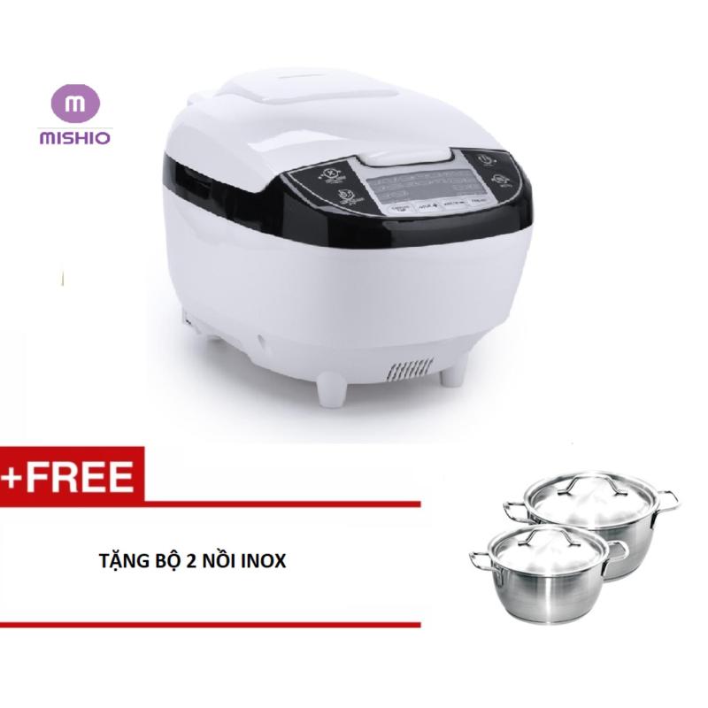 Máy làm tỏi đen ceramic Mishio (Trắng)- Tặng bộ 2 nồi inox