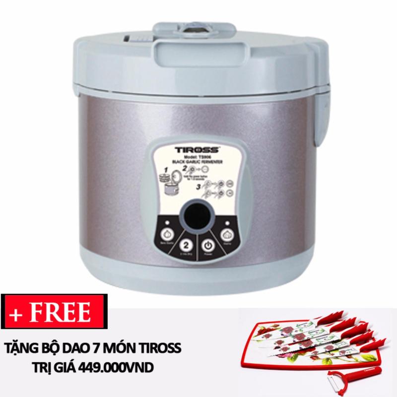 Máy làm tỏi đen Tiross TS906 (tím bạc) + Tặng bộ dao 7 món Tiross TS1281