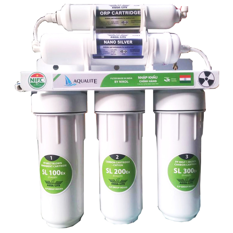 Máy lọc nước nano Bio Aqualite 8 lõi( Trắng)