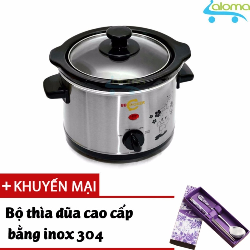 Giá bán Nồi nấu chậm-hầm-kho-nấu 1.5 lít BBcooker BS15 - Tặng bồ thìa đũa bằng Inox