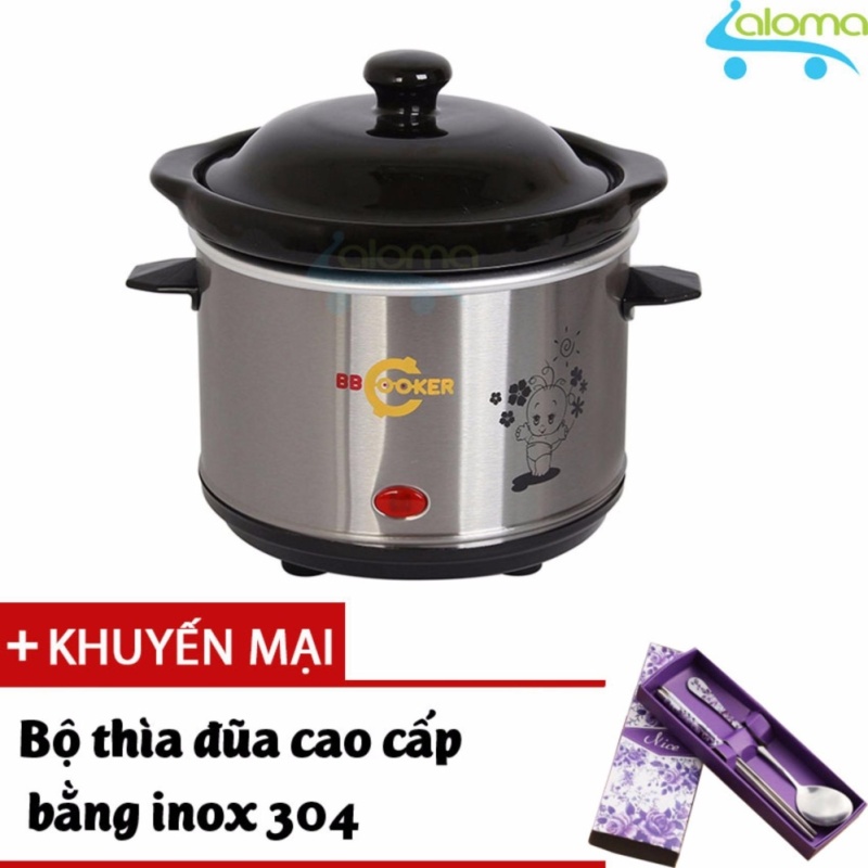 Giá bán Nồi nấu chậm kho hầm nấu thực phẩm 0.7 lít BBcooker BS07 - Tặng bộ thìa đũa Inox