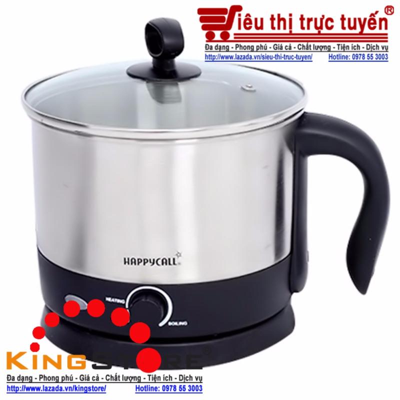 Nồi nấu đa năng siêu tốc mini Inox Happy Call 1.5L xịn, có núm xoay
điều chỉnh nhiệt độ KingStore