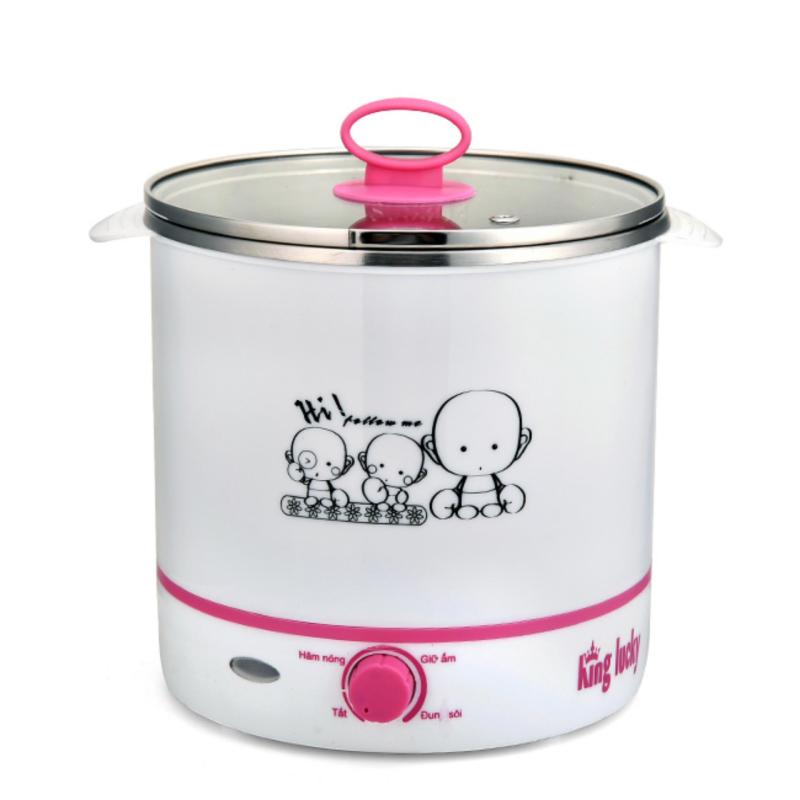 Nồi nấu siêu tốc đa năng mini Kinglucky 1.8L (Trắng hồng) - Nồi
siêu tốc cao cấp