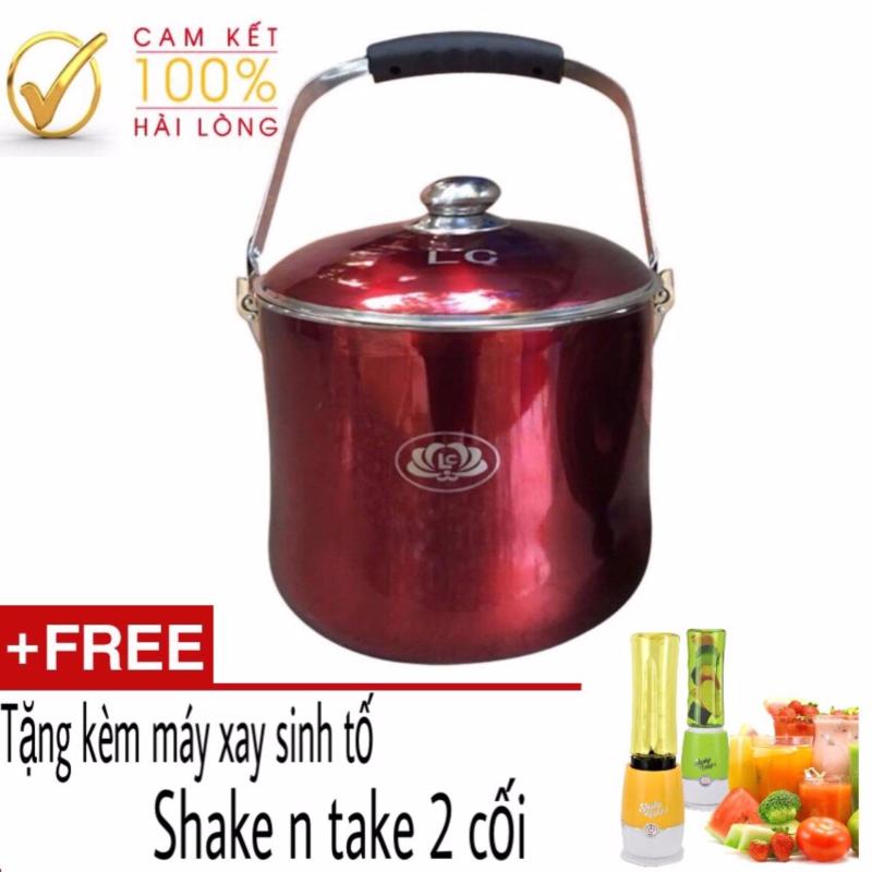Nồi Ủ Đa Năng Chân Không 6L (Đỏ) + Tặng kèm máy xay sinh tố 2 cối shake n take