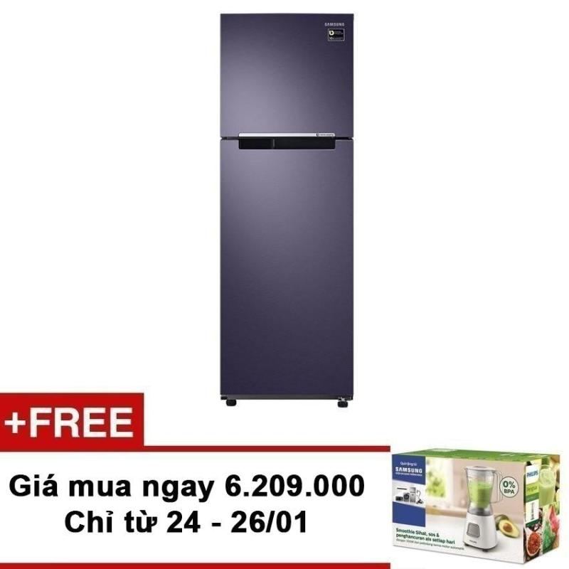 Tủ lạnh 2 cửa Samsung RT25M4033UT/SV 256 lít (Xám) + Tặng Máy xay sinh tố Philips HR2051/00 trị giá 600.000VNĐ