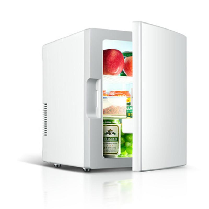 Tủ lạnh mini di động 18L gia đình và trên xe hơi - màu sữa (Bạc)