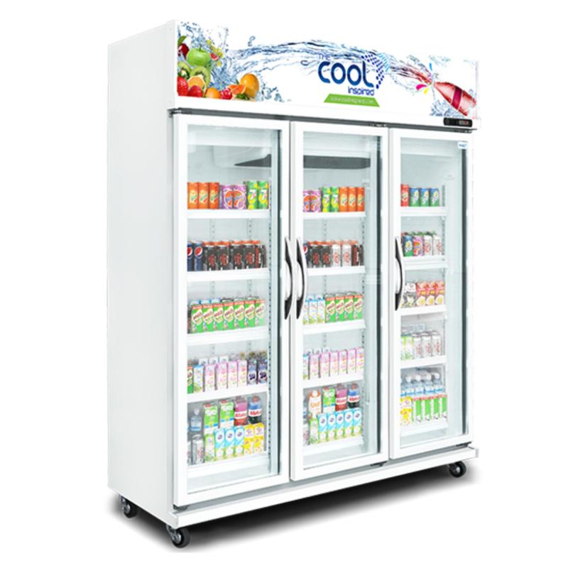 Tủ mát 3 cánh trưng bày, dung tích 1585L, made in Thailand