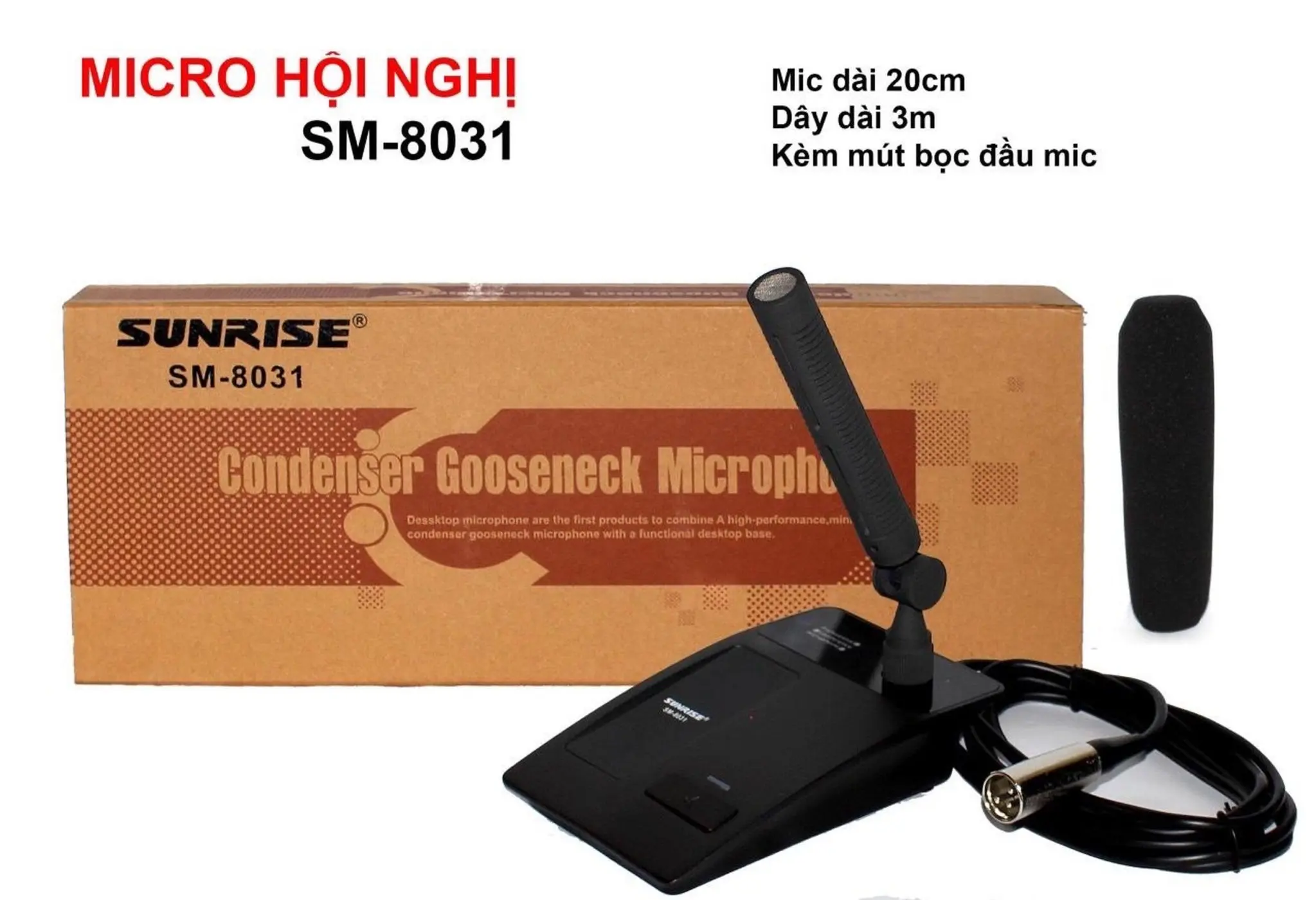 Micro hội nghị Sunrise SM-8031 (Ảnh 1)
