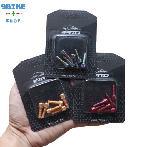 Ốc Stem pô tăng xe đạp thép mạ màu M5 x 18mm