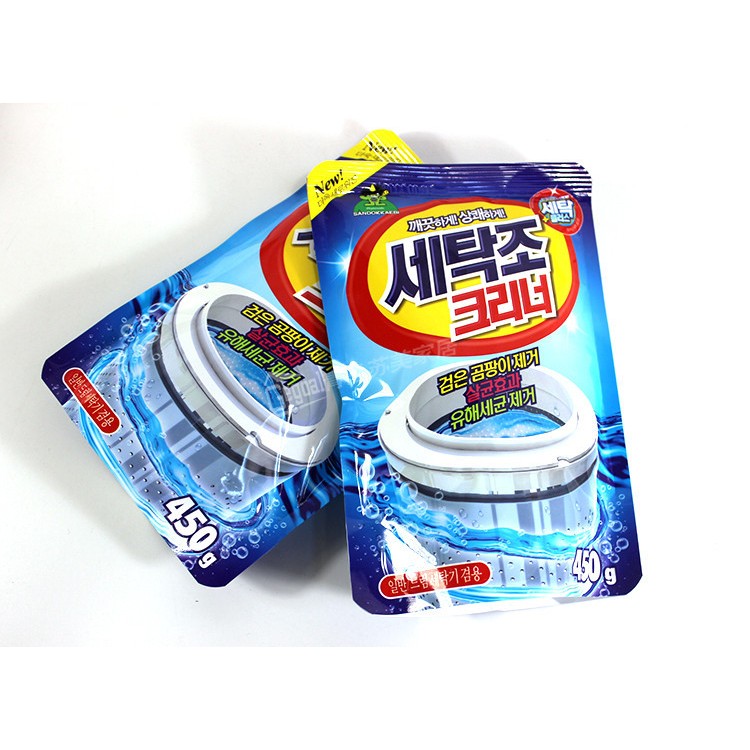 BỘ TẨY RỬA VỆ SINH LỒNG GIẶT HÀN QUỐC LOẠI LỚN 450g (LOẠI BỎ CẶN MÁY GIẶT)
