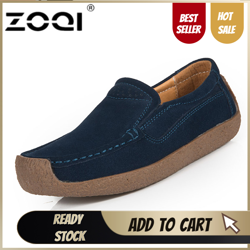 ZOQI รองเท้าแฟชั่นทั้งหมดตรงกับขนาดใหญ่รองเท้าโลฟเฟอร์นุ่มและ Breathable ภายในรองเท้าส้นสูงแฟชั่นออกแบบง่าย Fall Off พื้นรองเท้ายางคุณภาพสูง