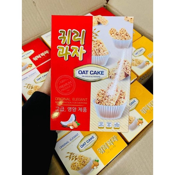 Bánh yến mạch Hàn Quốc hộp 200g - Bánh ăn giảm cân, tốt cho sức khỏe - SENCHARM