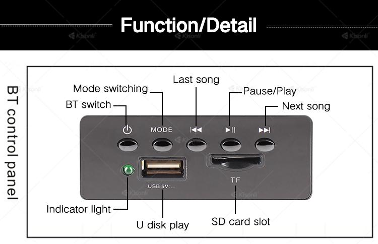 Kisonli Party 2.1 Portable led light speaker with TF,BT,FM,AUX