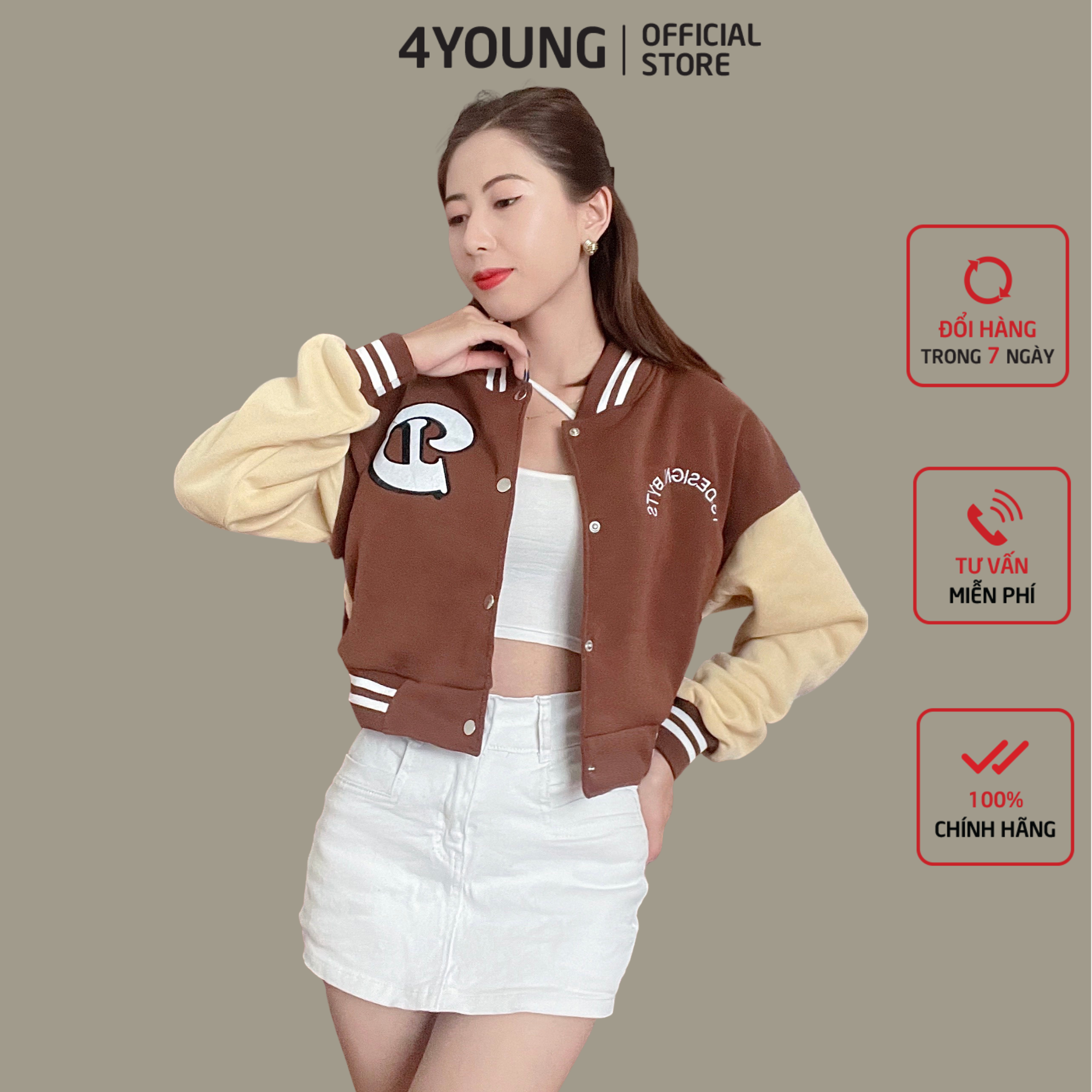Áo Khoác Bomber Croptop Nữ Dáng Lửng Thêu D Uniex Ulzzang Phom Rộng Bấm Cúc  Sexy Hàn Quốc 4Young Bb145 - Mỹ Phẩm Khác | Thefaceholic.Com