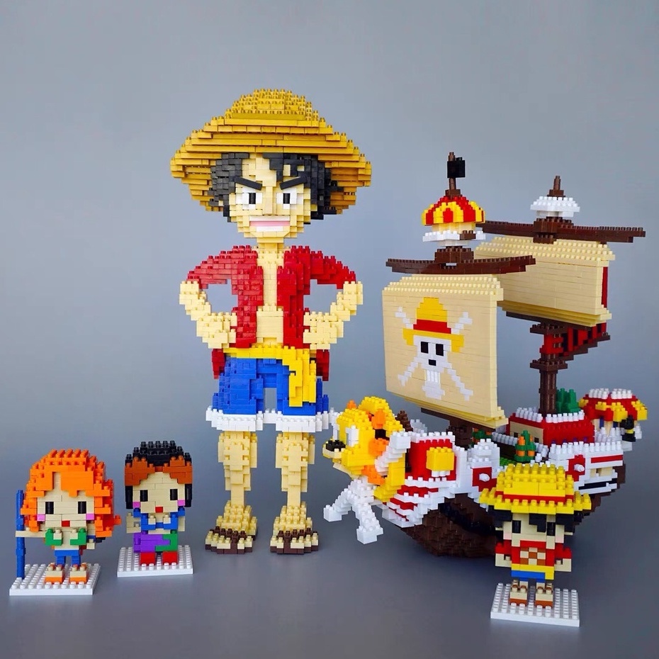 Lego One Piece 3D cao 10cm dạng đồ chơi xếp hình Luffy OP làm quà tặng LEGO  3D  Game Special FREE SHIP  VTC Pay