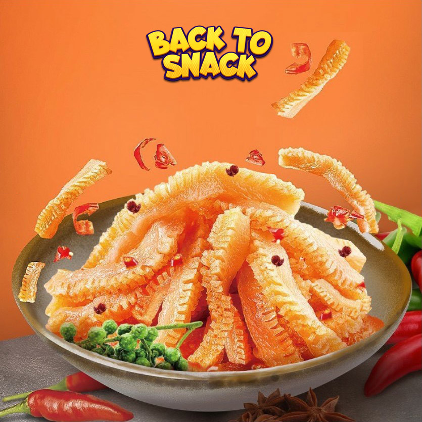 SÁCH BÒ CHAY SỐT CAY DAI GIÒN SẬT SẬT- GÓI 20G - ĂN VẶT NỘI ĐỊA TRUNG - BACK TO SNACK