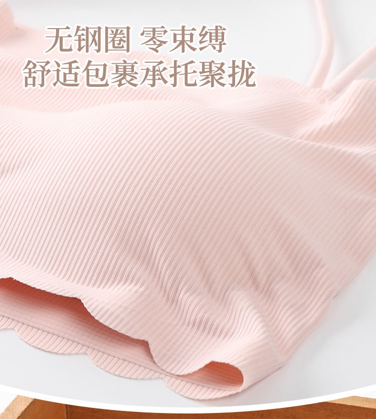 Summer non-trace underwear female small chest special bra girl students high school girls condole top that wipe a bosom strapless Korea 5