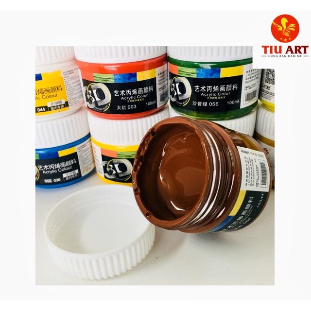 Màu 3D Acrylic Chinjoo 100ml [Bảng màu 1]