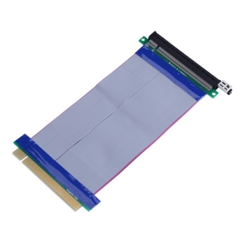 20cm / 7.87inch PCI-E Express16x to 16x Male to Female Riser Extender Card Ribbon Cable - intl  